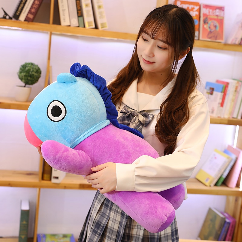 40 60cm Kawaii Kpop Celebrity Cartoon Lying Animal Lovely Plush Toys Stuffed Doll Anime Soft Rabbit 4 - BT21 Plush