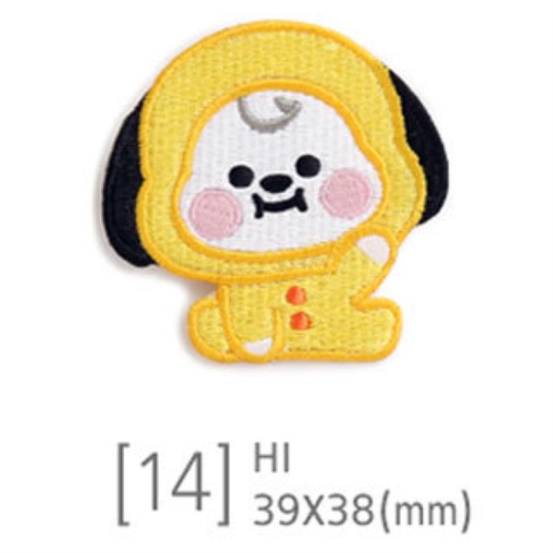 Korea Bt21 Kpop Cute Baby Embroidery Fabric Badge Anime Figure Tata Rj Girls Clothes Label Brooch 5 - BT21 Plush