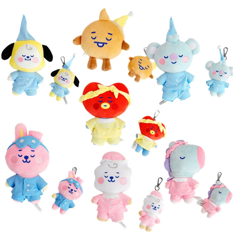 Line Friends BT21 DREAM BABY Series Cooky Shooky Tata Koya Cartoon Plush Toy Pajama Plush Doll 1 - BT21 Plush